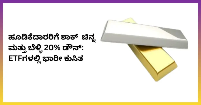 Gold and Silver ETF prices falling sharply amid market crash