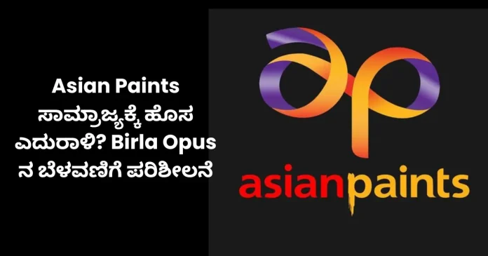 Asian Paints and Birla Opus paint cans, comparison of market growth and competition in India